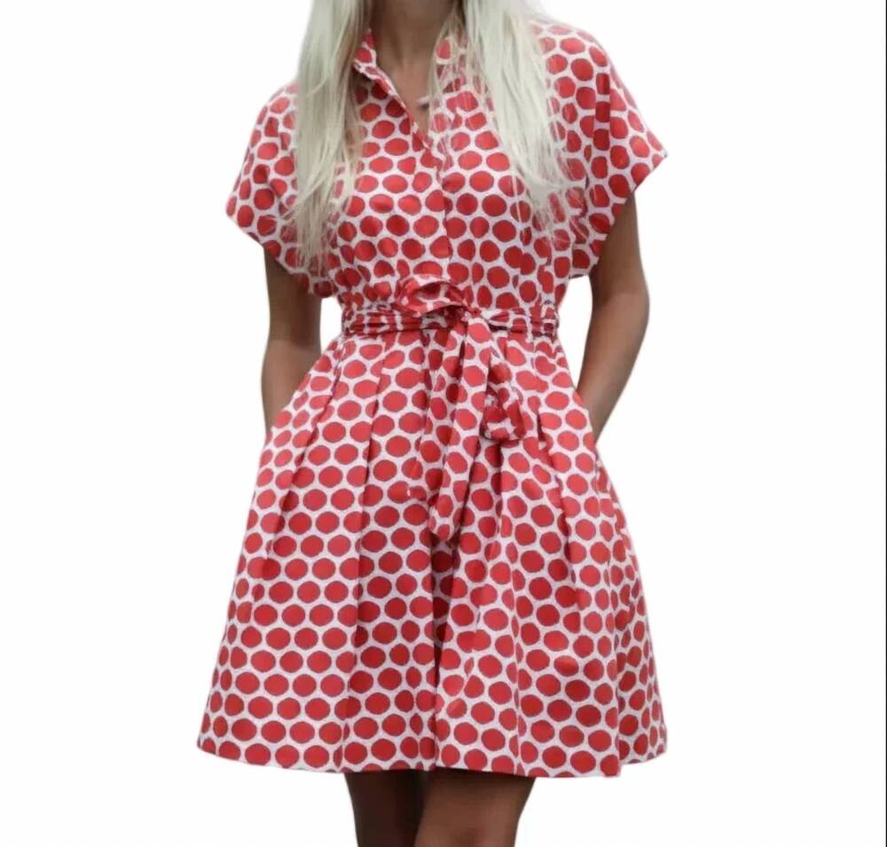 NEW NAVYBLEU winnie mini dress in poppy dots